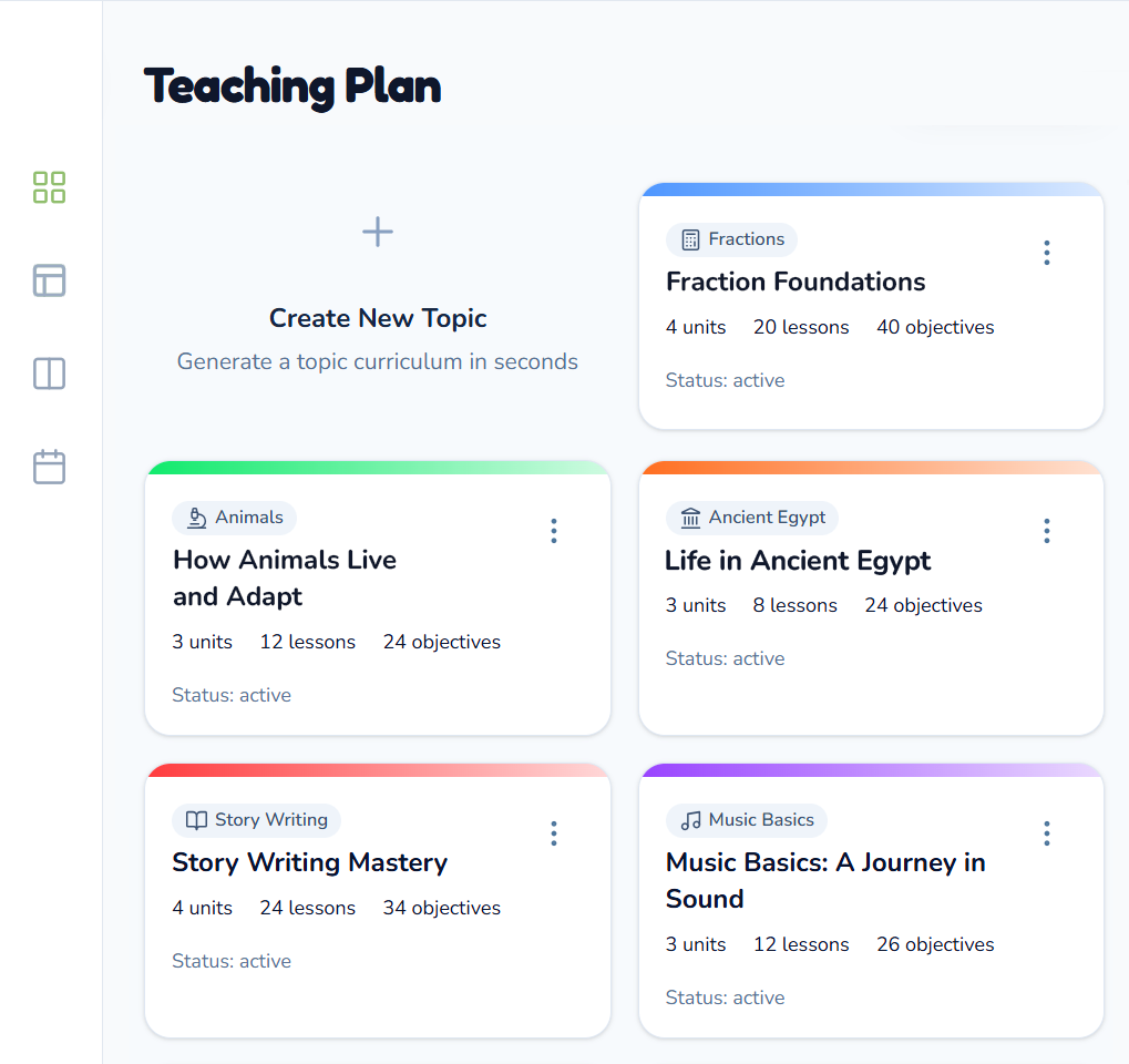 POSR School teaching plan